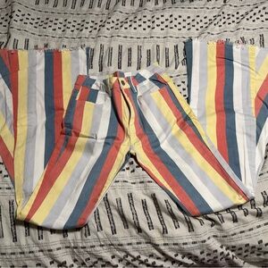 Striped Multicolor Flare Jeans